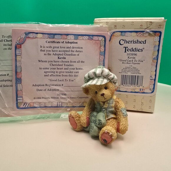 Cherished Teddies KEVIN "Good Luck To You" NIB - Picture 1 of 3
